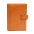 Manchester Medium Cowhide 3 Ring Binder w/ Agenda Planner - British Tan